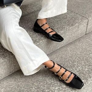 Alohas Luke Black Patent Leather Ballet Flats